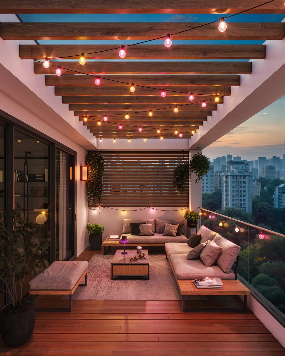 Festavia Globe Bulb String Lights, 7 m, EU, low-volt add-on (Philips Hue), in use