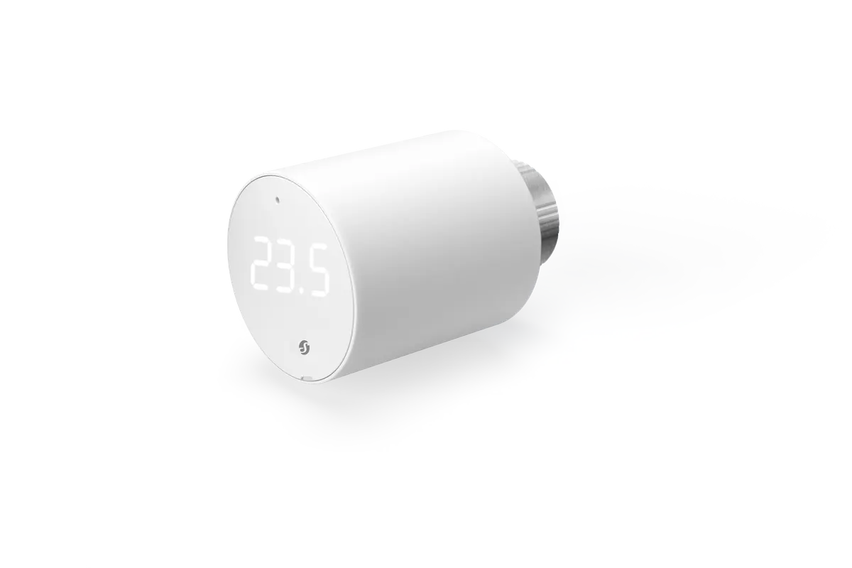 Shelly BLU TRV radiator thermostat showing 23.5